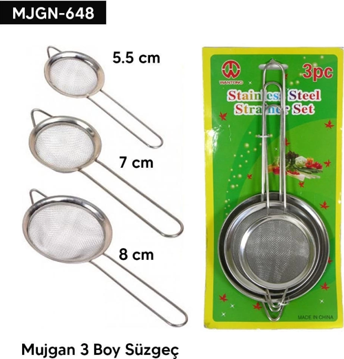 3 Boy Süzgeç Seti