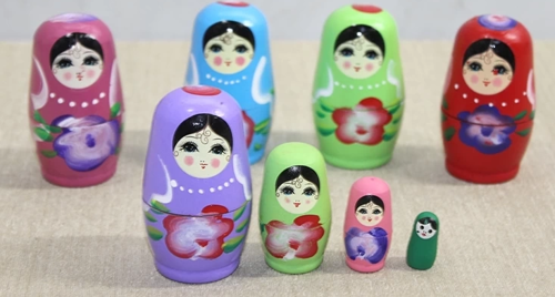 4'lü Ahşap Matruşka Alk3814