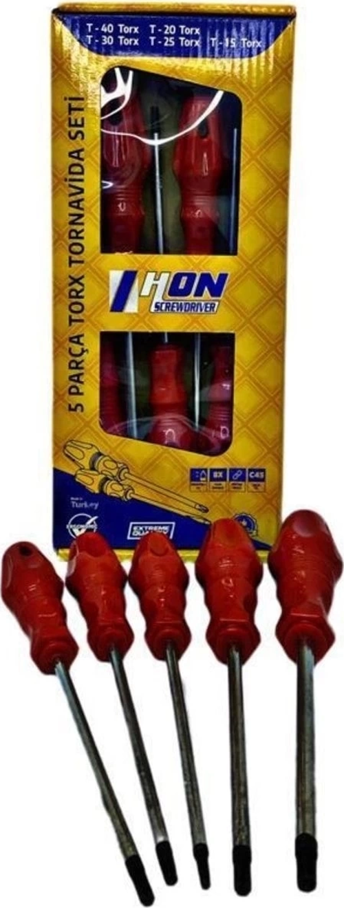 Hon 5 Parça Torx Tornavida Seti