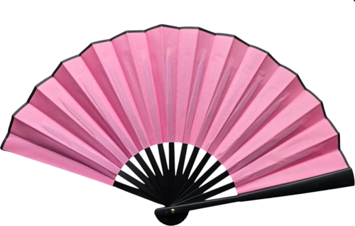 Plastik Kumaş Yelpaze 12'li Pembe