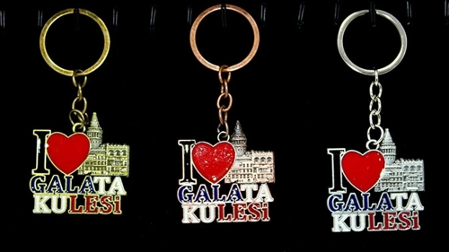 Metal Galata Kulesi Anahtarlık Alk2208