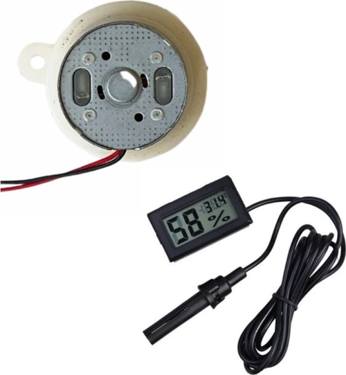 Kuluçka Makinesi Mini Viyol Çevirme Motoru 12 Volt Ve Nem Ölçer