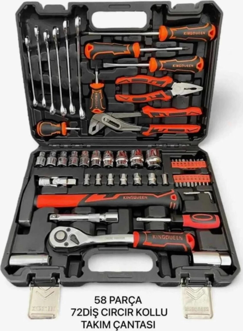 Model 58 Parça Lokma Anahtar Takımı 1-2 Ve 1-2 El Aletleri Seti 58 Parça