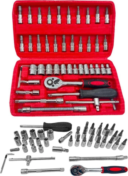Cr-v Max 1/4 Cırcırlı 46 Parça Lokma Anahtar Takımı Bits Uç Seti Tam Set Germany