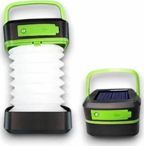 Kamp Feneri Lambası Solar Güneş Enerji Portatif Işıldak Şarjlı