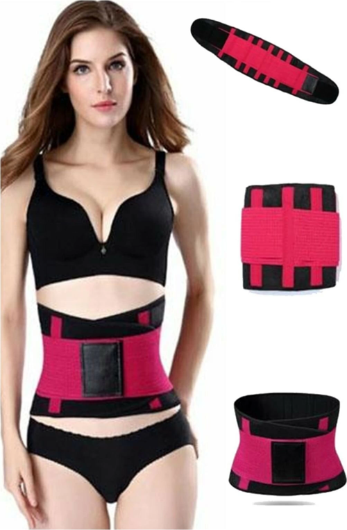 Hot Belt Termal Sauna Kemer Unisex Terletme Korsesi (pembe-siyah)