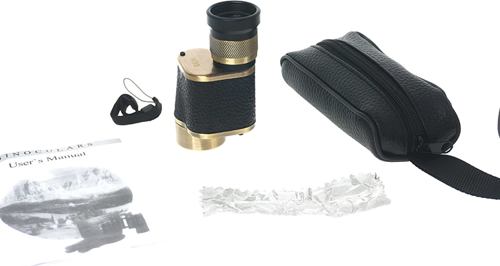 6x24 Baıgısh, Askeri Tarzi Pirinç Ve Deri Kaplamalı, Deri Çantalı Monocular Dürbün Sarı