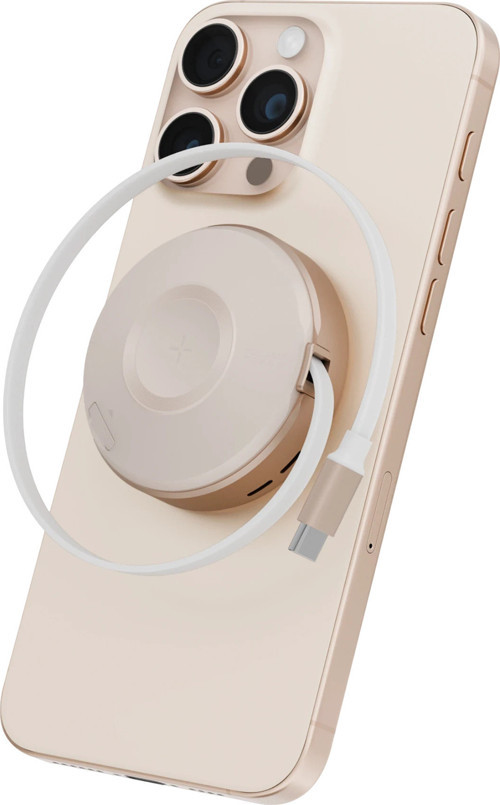 MagDuo Arc 2in1 80cm Dahili Kablolu 15W Telefon Saat Hızlı Şarj Standı - Gold