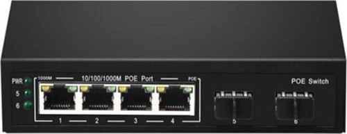 4port +2 UPLINK 60w FULL PoE 08ODS-4P2S 10/100/1000 2X SFP Yönetilemez Switch