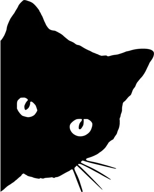 Kedi - Araç, Oto, Laptop, Duvar Uyumlu Sticker 25*32 Cm