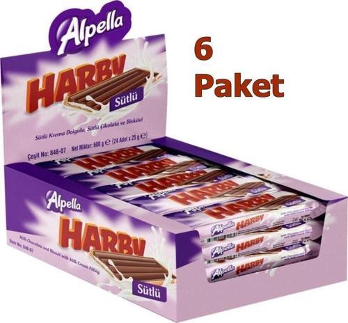 Harby Sütlü Bisküvi (6 Paket - 144 Adet)