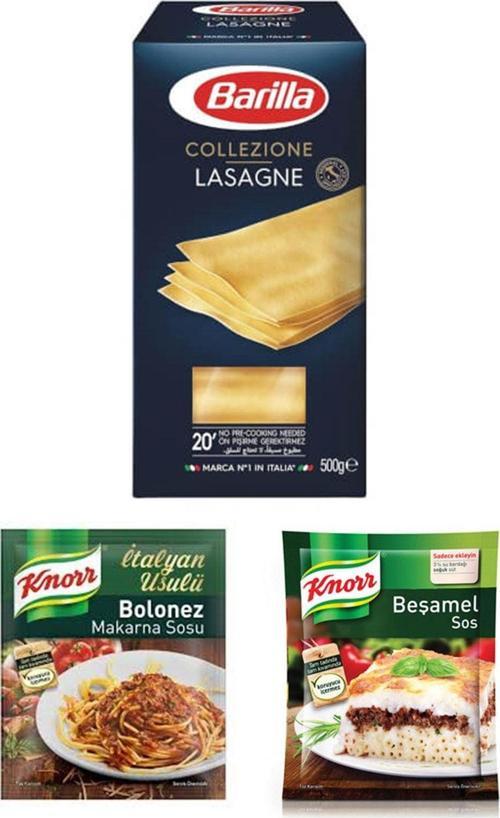 Lazanya 3'lü Ürün Paketi (i Lazanya + Bolonez Sos + Beşamel Sos