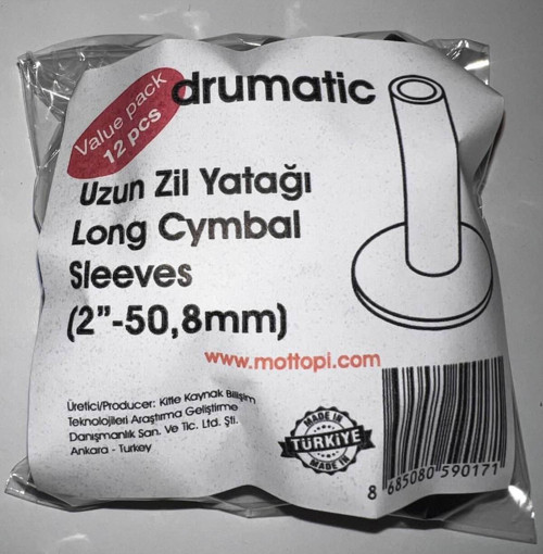 Avantaj Paket 12’li Uzun Zil Yatağı, Long Cymbal Sleeves (2”-50.8mm) İç Çap 8mm
