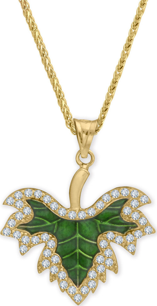 Altın Çınar Yaprağı Kolye (KLY1296)