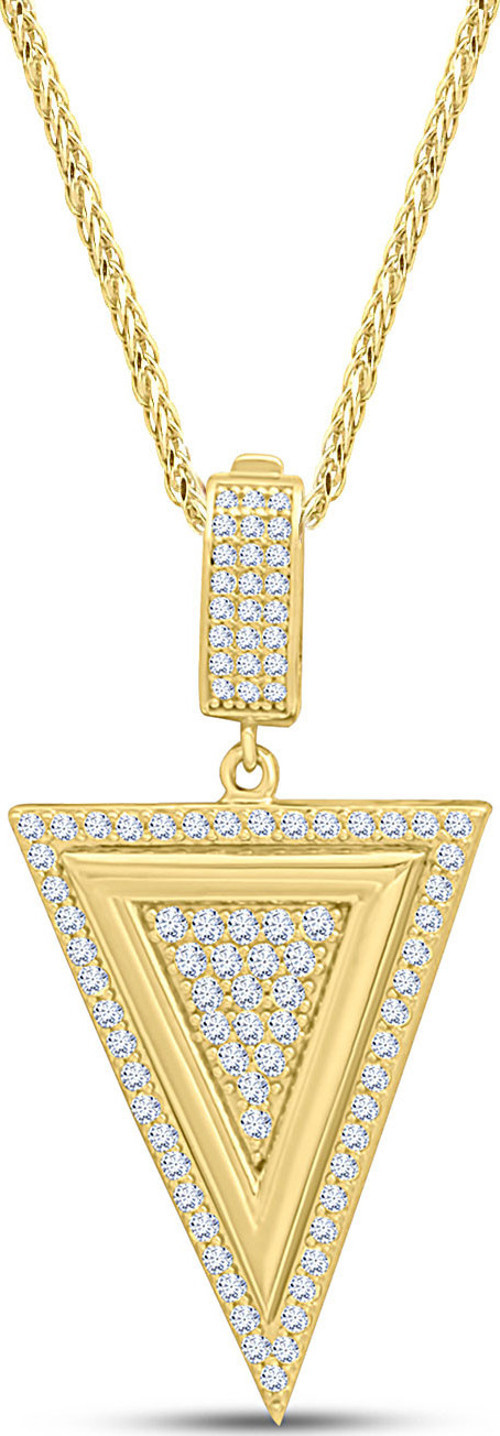Üçgen Model Tarz Altın Kolye (KLY1453)