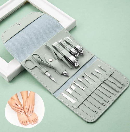 Buffer® Kendiliğininden Çantalı Seyahat Tipi 16 Parça Manikür Pedikür Seti