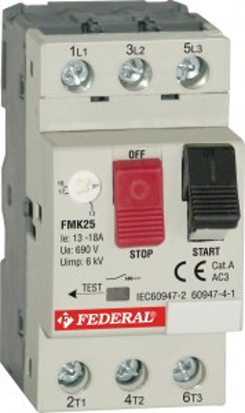 Federal FMK25 0,4-0,63A Motor Koruma Şalteri