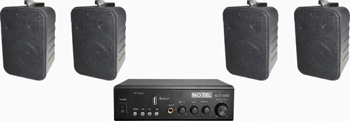 Luxury, Eco Seri 4'' 4 Hoparlör 1 Anfi Masaj Salonu Ses Sistemi, Cafe Ses Sistemi , Mağaza Ses Sistemi