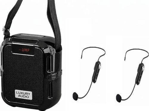 Kablosuz 2 Adet Kafa Mikrofonlu Taşınabilir Rehber Anfisi, Bluetooth Hoparlör