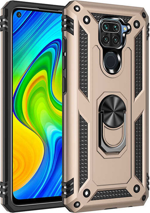 Xiaomi Redmi Note 9 Kılıf Vega Yüzüklü Standlı Zırh Kılıf