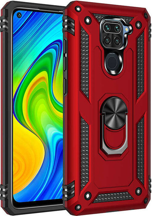 Xiaomi Redmi Note 9 Kılıf Vega Yüzüklü Standlı Zırh Kılıf