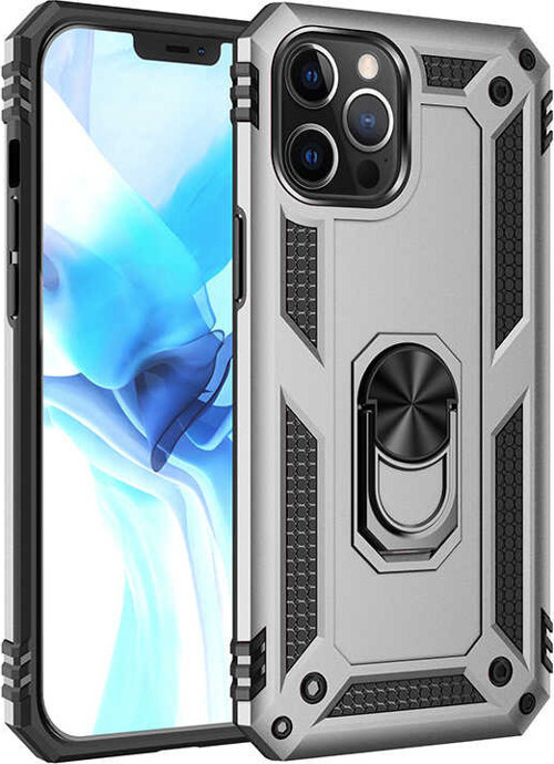 Apple iPhone 12 Pro Max Kılıf Vega Yüzüklü Standlı Zırh Kılıf