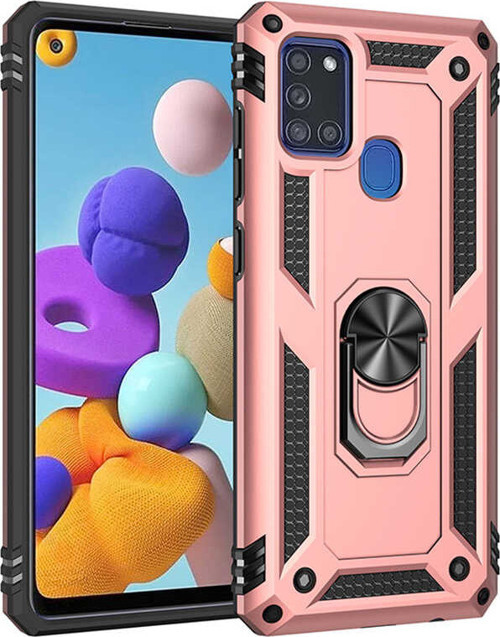 Galaxy A21S Kılıf Vega Yüzüklü Standlı Zırh Kılıf