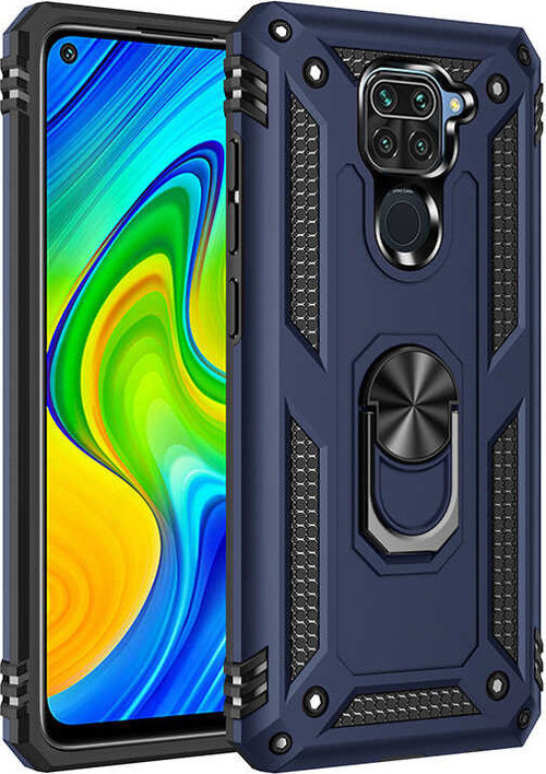 Xiaomi Redmi Note 9 Kılıf Vega Yüzüklü Standlı Zırh Kılıf