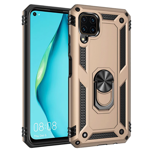 Huawei P40 Lite Kılıf Vega Yüzüklü Standlı Zırh Kılıf