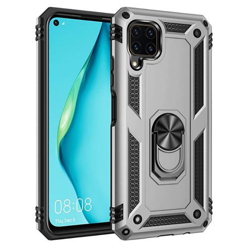 Huawei P40 Lite Kılıf Vega Yüzüklü Standlı Zırh Kılıf