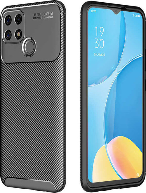 Oppo A15 Kılıf Negro Karbon Tasarım Silikon Kılıf