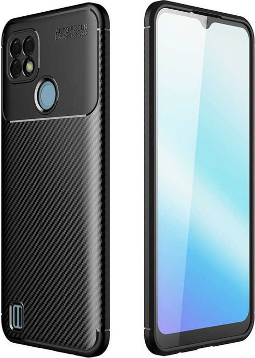 Realme C21 Kılıf Negro Karbon Tasarım Silikon Kılıf