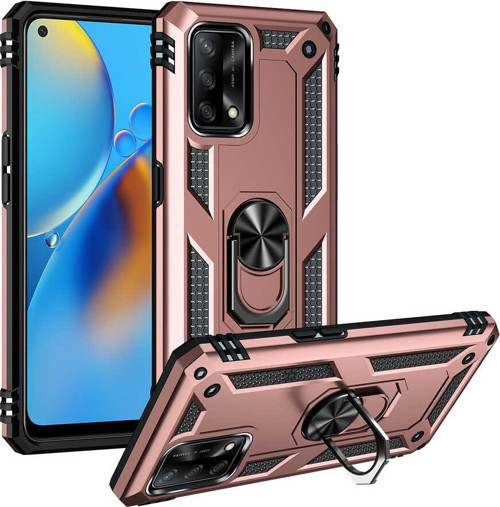 Oppo A74 4G Kılıf Vega Yüzüklü Standlı Zırh Kılıf