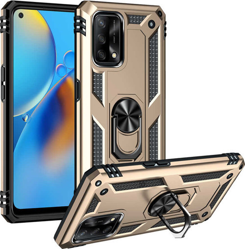 Oppo A74 4G Kılıf Vega Yüzüklü Standlı Zırh Kılıf