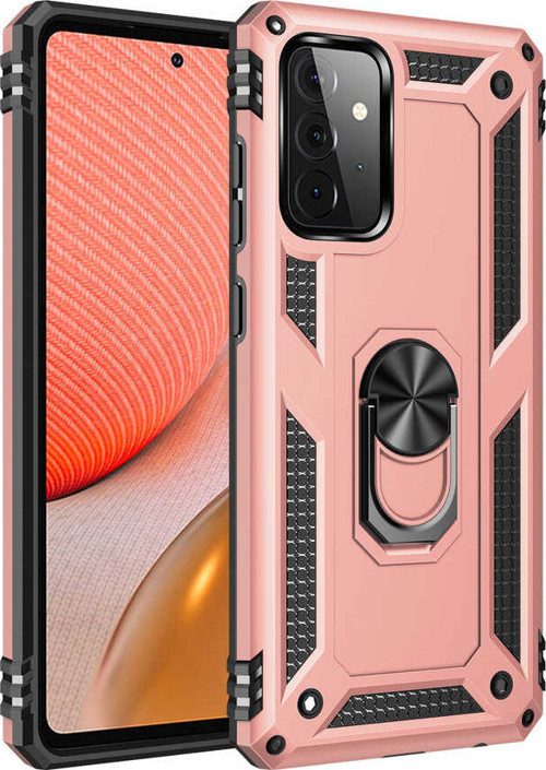 Galaxy A72 Kılıf Vega Yüzüklü Standlı Zırh Kılıf