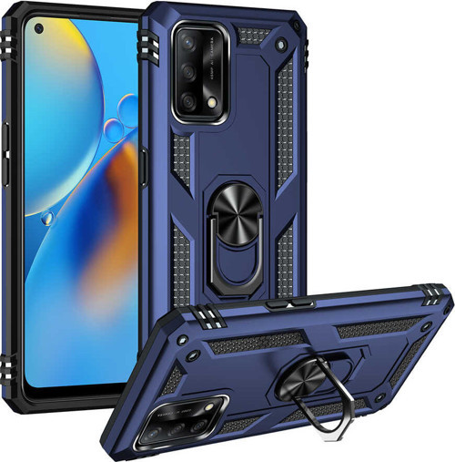 Oppo A74 4G Kılıf Vega Yüzüklü Standlı Zırh Kılıf