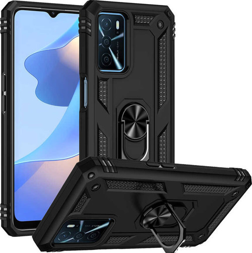 Oppo A16 Kılıf Vega Yüzük Standlı Zırh Kılıf