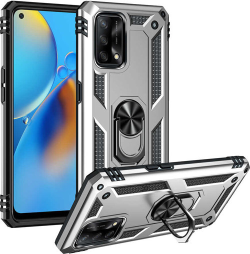 Oppo A74 4G Kılıf Vega Yüzüklü Standlı Zırh Kılıf