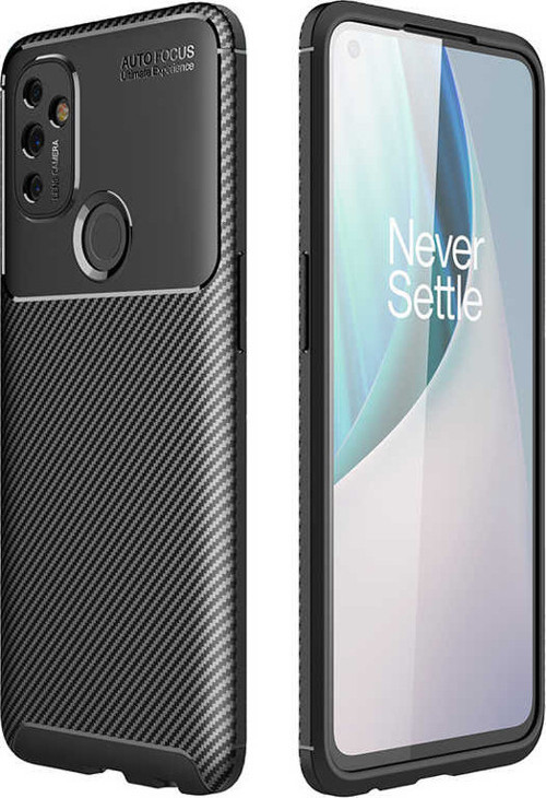 One Plus Nord N100 Kılıf Zore Negro Karbon Tasarım Silikon Kılıf