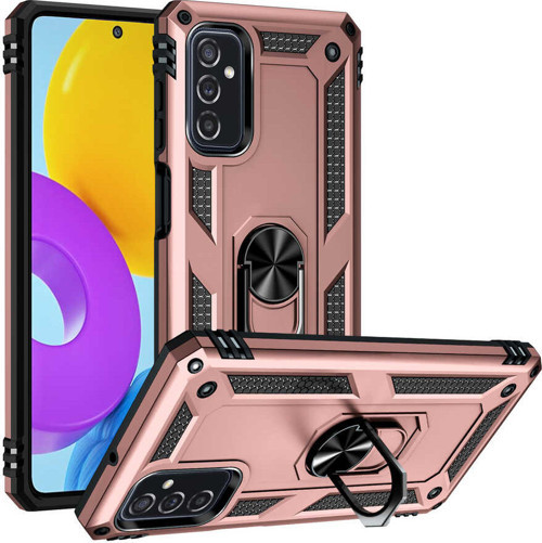 Galaxy M52 Kılıf Zore Vega Yüzüklü Standlı Zırh Kılıf