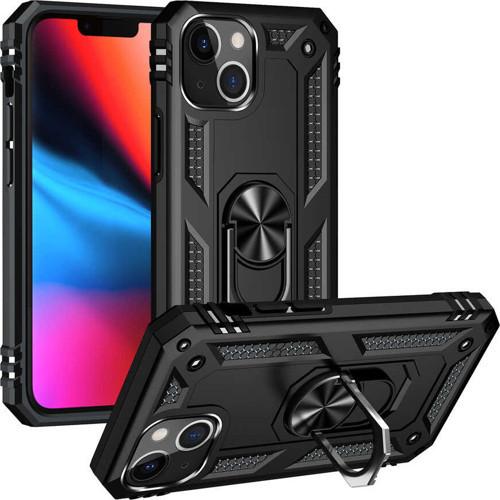 Apple iPhone 13 Mini Kılıf Zore Vega Yüzük Standlı Zırh Kılıf