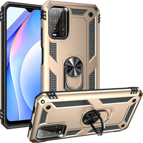 Xiaomi Redmi 9T Kılıf Zore Vega Yüzüklü Standlı Zırh Kılıf