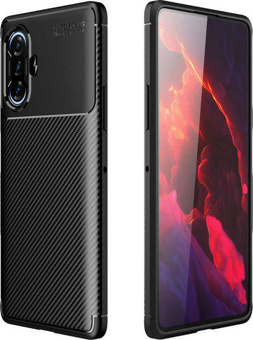 Xiaomi Redmi K40 Gaming Kılıf Zore Negro Karbon Tasarım Silikon Kılıf