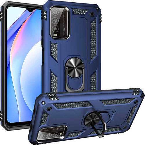 Xiaomi Poco M3 Kılıf Zore Vega Yüzüklü Standlı Zırh Kılıf