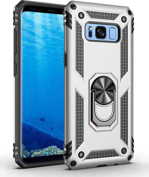 Galaxy S8 Kılıf Zore Vega Yüzüklü Standlı Zırh Kılıf