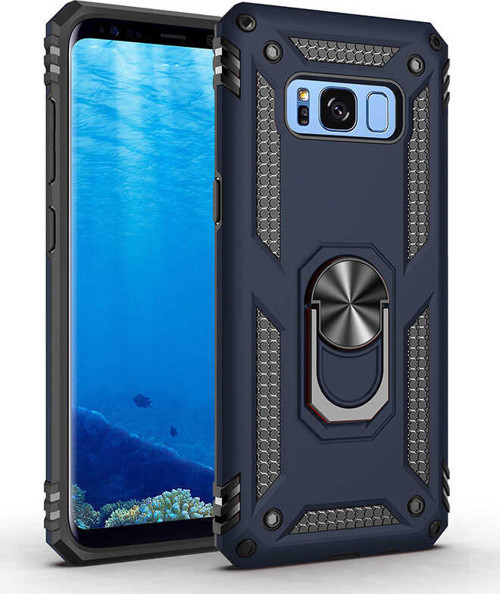 Galaxy S8 Kılıf Zore Vega Yüzüklü Standlı Zırh Kılıf