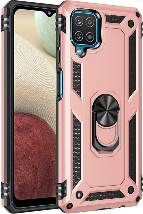 Galaxy M32 Kılıf Zore Vega Yüzüklü Standlı Zırh Kılıf