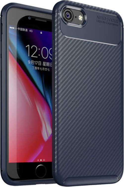 Apple iPhone SE 2022 Kılıf Zore Negro Karbon Tasarım Silikon Kılıf