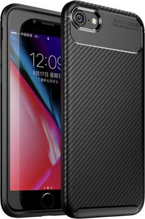 Apple iPhone SE 2022 Kılıf Zore Negro Karbon Tasarım Silikon Kılıf