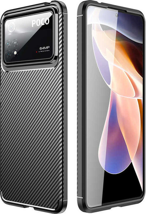 Xiaomi Poco X4 Pro 5G Kılıf Zore Negro Karbon Tasarım Silikon Kılıf